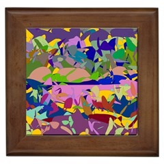 Shapes In Retro Colors              Framed Tile by LalyLauraFLM