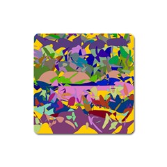 Shapes In Retro Colors              Magnet (square) by LalyLauraFLM