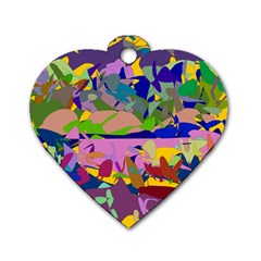 Shapes in retro colors              Dog Tag Heart (One Side)