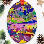 Shapes in retro colors              Ornament (Oval) Front