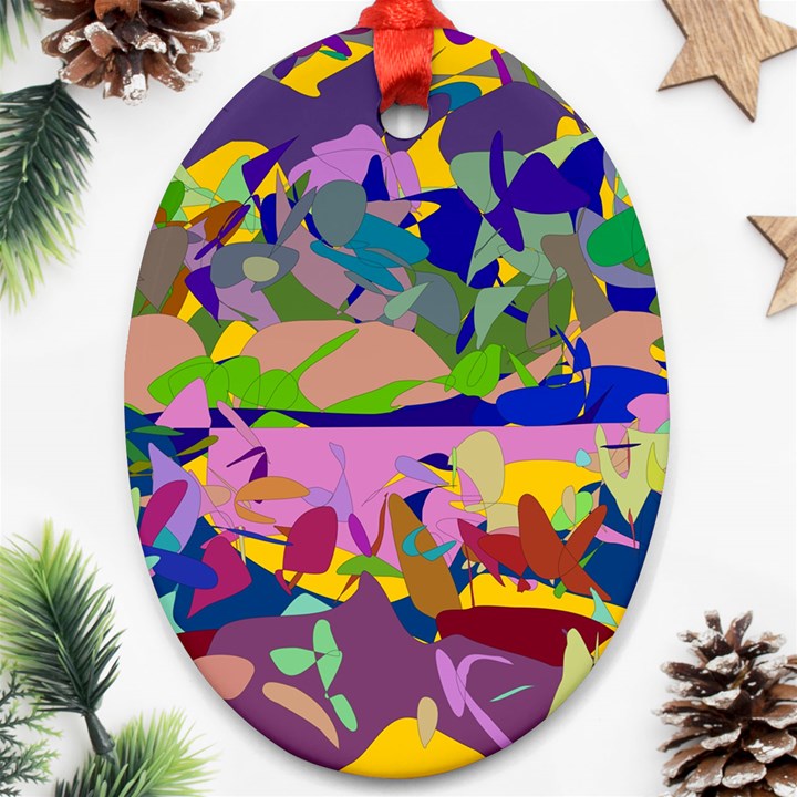 Shapes in retro colors              Ornament (Oval)