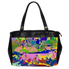 Shapes in retro colors              Oversize Office Handbag (2 Sides)