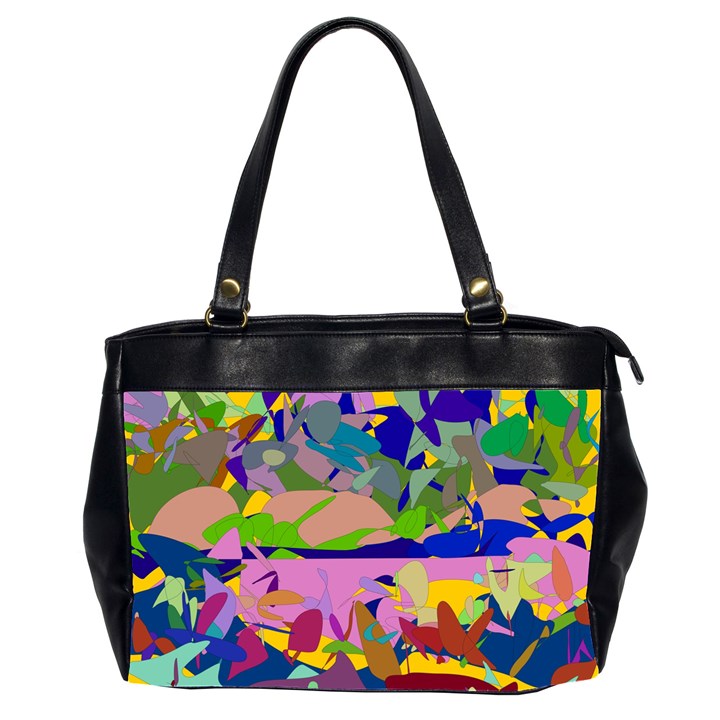 Shapes in retro colors              Oversize Office Handbag (2 Sides)