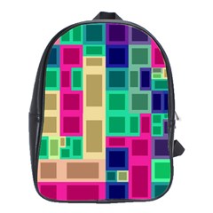 Rectangles And Squares              School Bag (large)