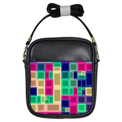 Rectangles And Squares              Girls Sling Bag by LalyLauraFLM