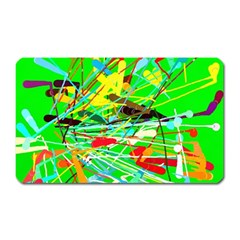 Colorful Painting On A Green Background              Magnet (rectangular)