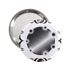 Metal Circle Background Ring 2.25  Handbag Mirrors