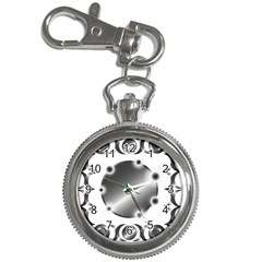 Metal Circle Background Ring Key Chain Watches