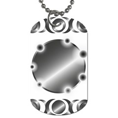 Metal Circle Background Ring Dog Tag (One Side)