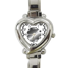 Metal Circle Background Ring Heart Italian Charm Watch