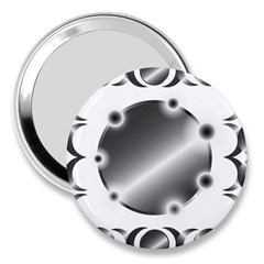 Metal Circle Background Ring 3  Handbag Mirrors