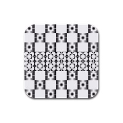 Pattern Background Texture Black Rubber Square Coaster (4 pack) 