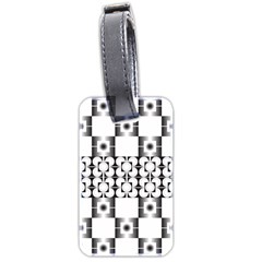 Pattern Background Texture Black Luggage Tags (Two Sides)