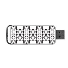 Pattern Background Texture Black Portable USB Flash (One Side)