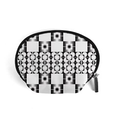 Pattern Background Texture Black Accessory Pouches (Small) 