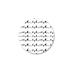 Black And White Wavy Stripes Pattern Golf Ball Marker by dflcprints