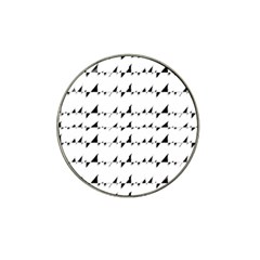 Black And White Wavy Stripes Pattern Hat Clip Ball Marker (4 Pack) by dflcprints