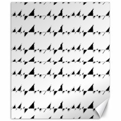 Black And White Wavy Stripes Pattern Canvas 20  X 24   by dflcprints