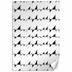 Black And White Wavy Stripes Pattern Canvas 20  X 30   by dflcprints