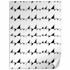 Black And White Wavy Stripes Pattern Canvas 36  X 48   by dflcprints