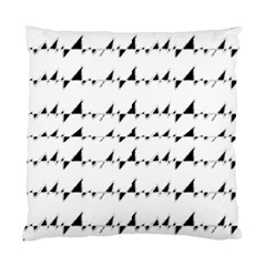 Black And White Wavy Stripes Pattern Standard Cushion Case (two Sides) by dflcprints