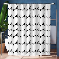 Black And White Wavy Stripes Pattern Shower Curtain 60  X 72  (medium)  by dflcprints