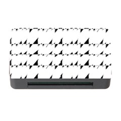 Black And White Wavy Stripes Pattern Memory Card Reader With Cf by dflcprints