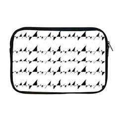 Black And White Wavy Stripes Pattern Apple Macbook Pro 17  Zipper Case