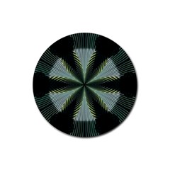 Lines Abstract Background Rubber Round Coaster (4 pack) 