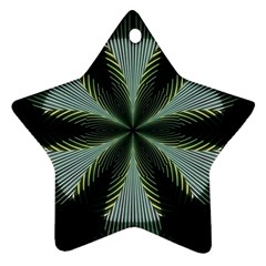 Lines Abstract Background Star Ornament (Two Sides)