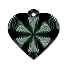 Lines Abstract Background Dog Tag Heart (One Side)