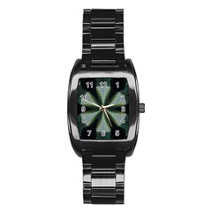 Lines Abstract Background Stainless Steel Barrel Watch