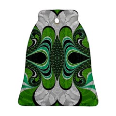 Fractal Art Green Pattern Design Ornament (Bell)