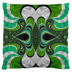 Fractal Art Green Pattern Design Standard Flano Cushion Case (One Side)