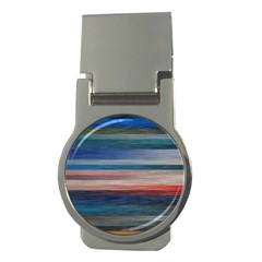 Background Horizontal Lines Money Clips (Round) 