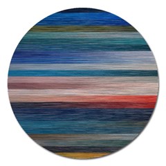 Background Horizontal Lines Magnet 5  (Round)