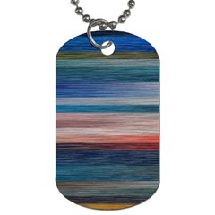 Background Horizontal Lines Dog Tag (One Side)