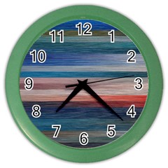 Background Horizontal Lines Color Wall Clocks