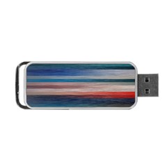 Background Horizontal Lines Portable USB Flash (One Side)