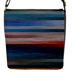 Background Horizontal Lines Flap Messenger Bag (S)