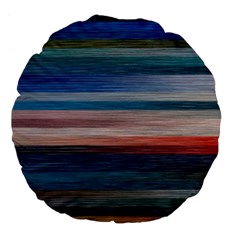 Background Horizontal Lines Large 18  Premium Flano Round Cushions