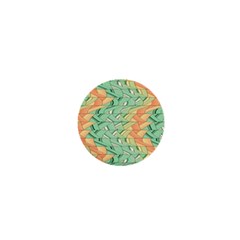 Emerald And Salmon Pattern 1  Mini Magnets by linceazul