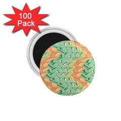 Emerald And Salmon Pattern 1 75  Magnets (100 Pack)  by linceazul