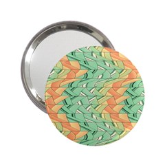 Emerald And Salmon Pattern 2 25  Handbag Mirrors by linceazul