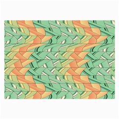 Emerald And Salmon Pattern Large Glasses Cloth (2-side) by linceazul