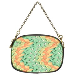 Emerald And Salmon Pattern Chain Purses (two Sides)  by linceazul