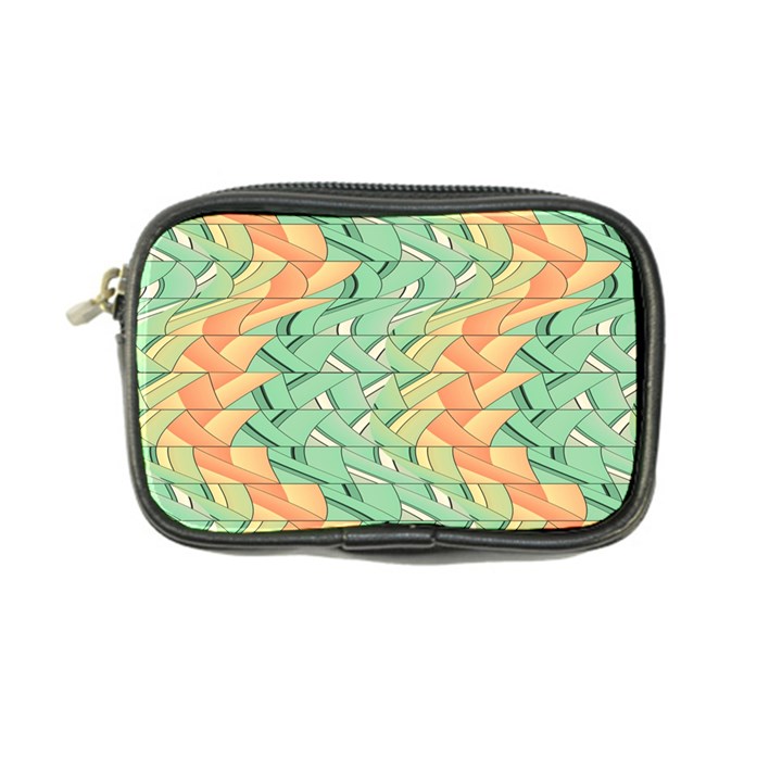 Emerald And Salmon Pattern Coin Purse