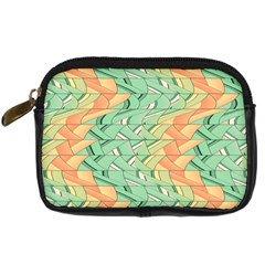 Emerald And Salmon Pattern Digital Camera Cases by linceazul