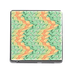 Emerald And Salmon Pattern Memory Card Reader (square) by linceazul