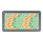 Emerald And Salmon Pattern Memory Card Reader (Mini) Front